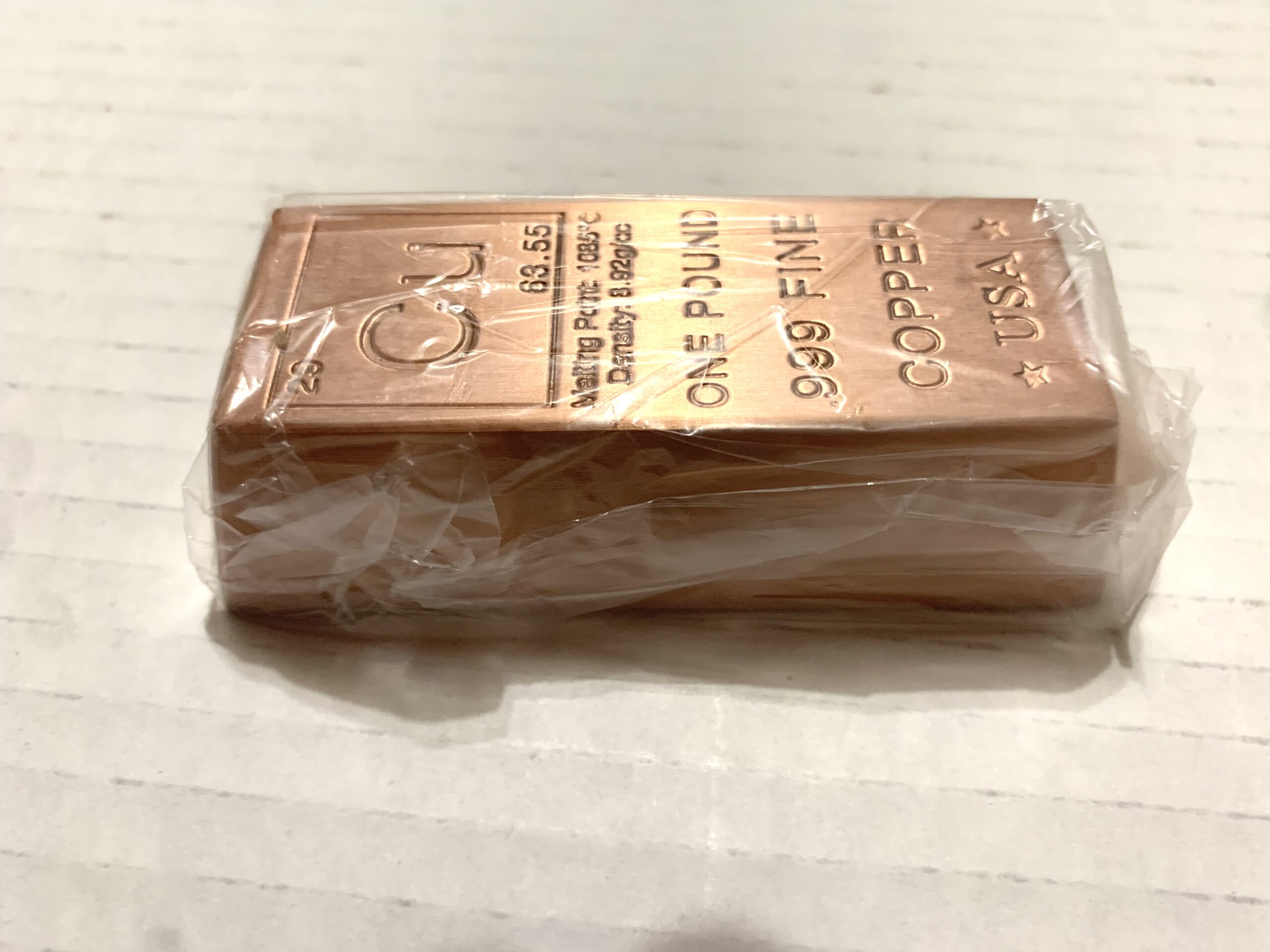 1 Fine Copper .999 1 lb Bar - Image 4
