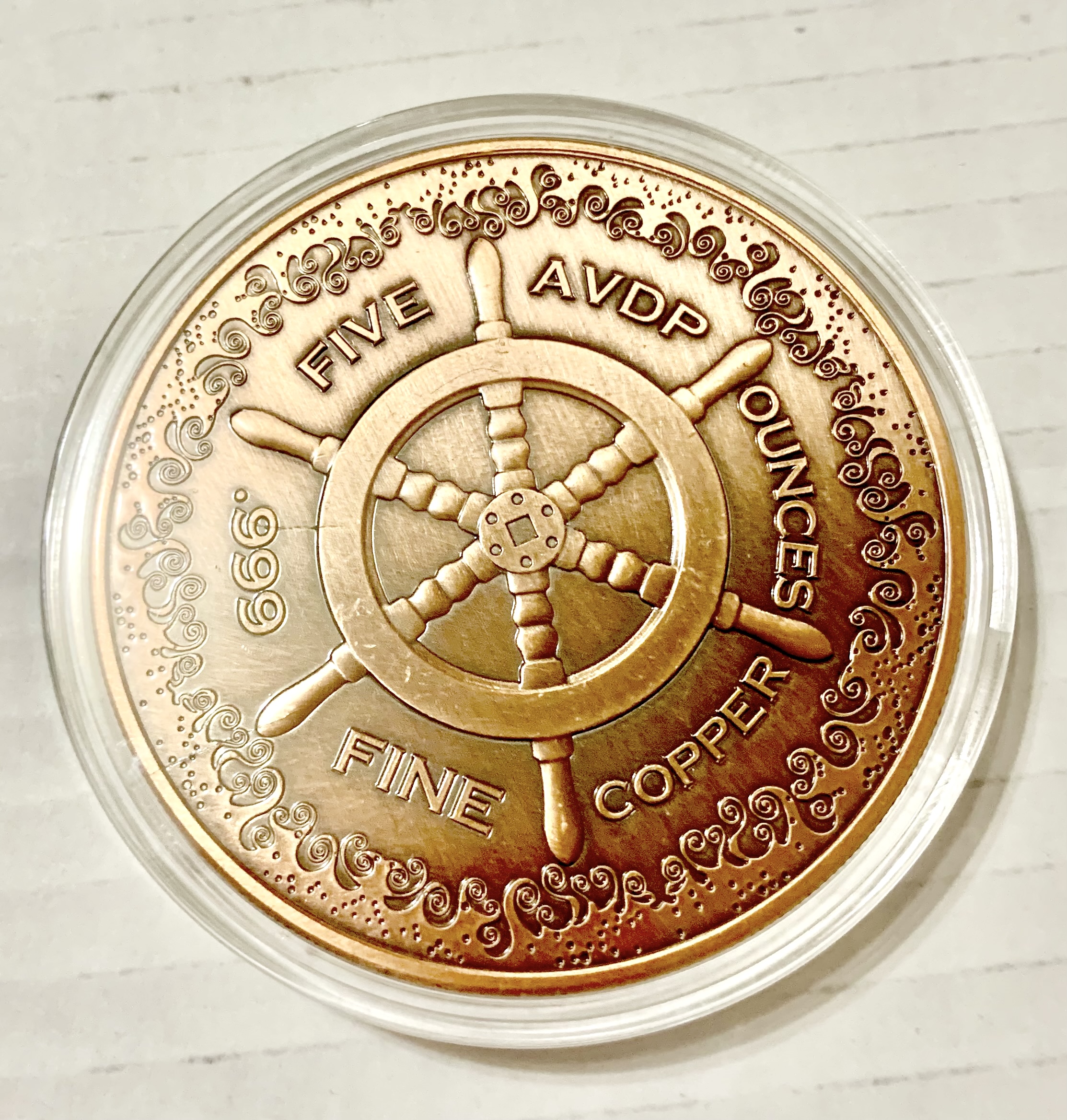 5 oz .999 Fine Copper “Kraken” Round – Glow-in-the-Dark Eyes Edition - Image 2