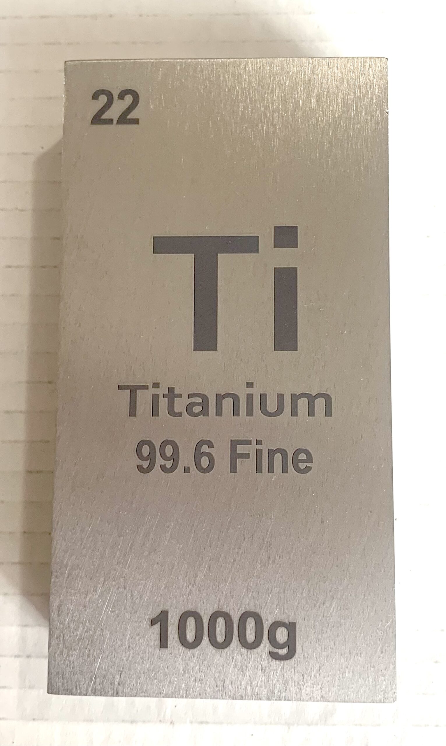 Titanium Pure Bar 99.6 1kg