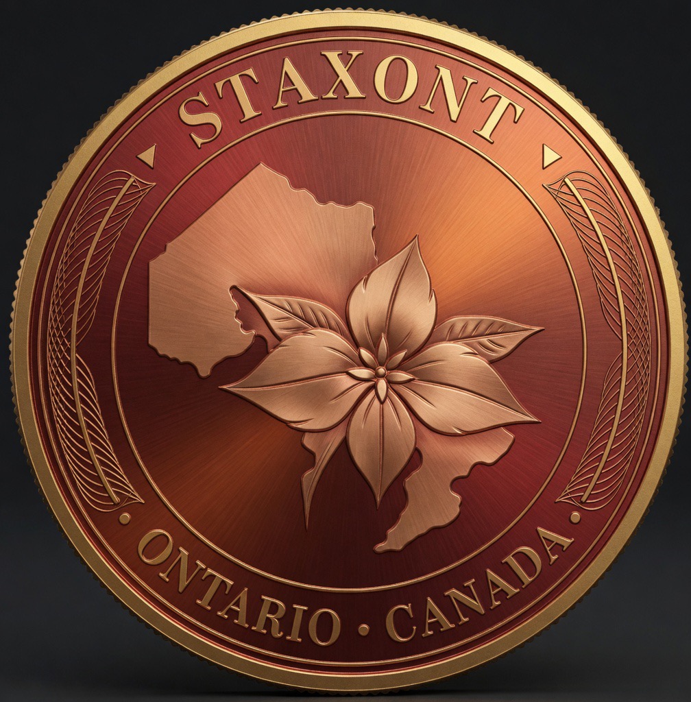 StaxONT 1 oz Copper Round – 2026 Ontario Edition